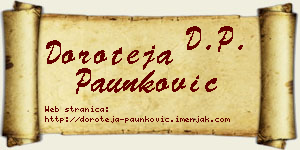 Doroteja Paunković vizit kartica